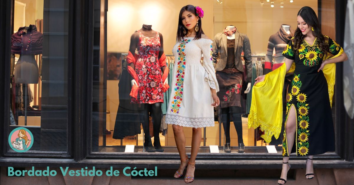 Bordado Vestido de Cóctel: Elegancia Cada Puntada